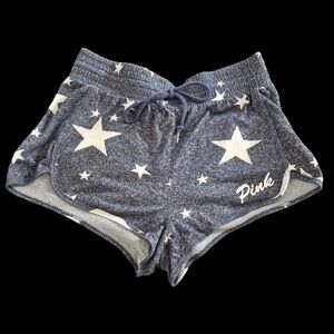 Victoria's Secret PINK LG Stars Above Blue/White Drawstring Shorts